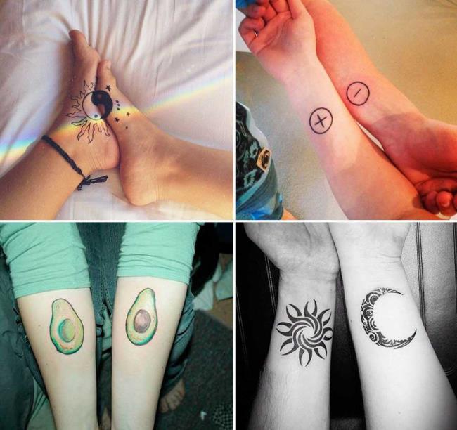 Tatouages ​​de couple: 200 belles photos et idées