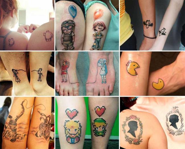 Tatouages ​​de couple: 200 belles photos et idées