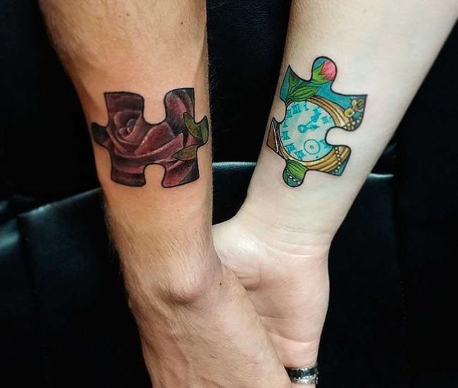 Tatouages ​​de couple: 200 belles photos et idées