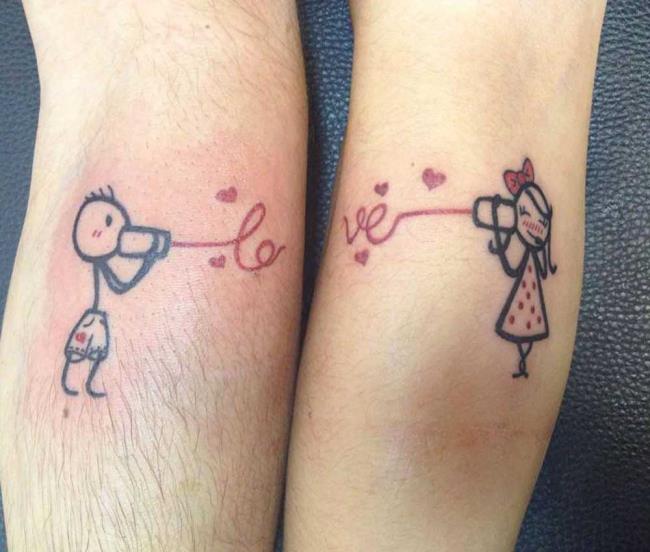 Tatouages ​​de couple: 200 belles photos et idées