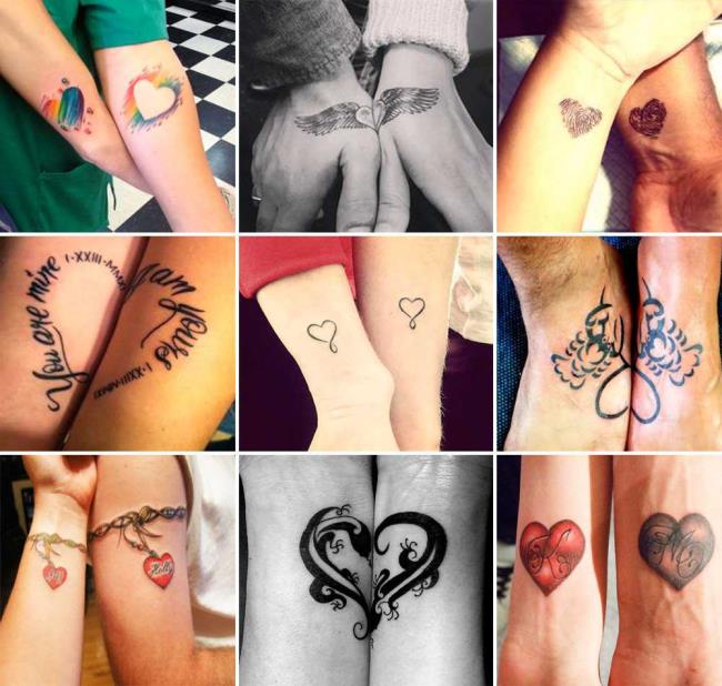 Tatouages ​​de couple: 200 belles photos et idées