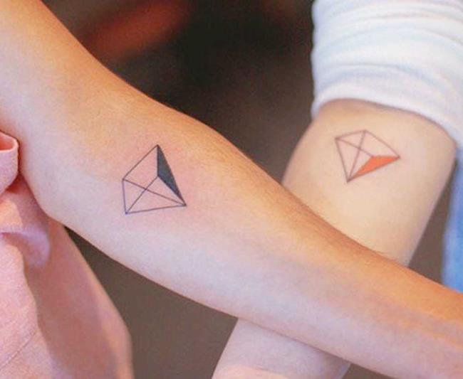 Tatouages ​​de couple: 200 belles photos et idées