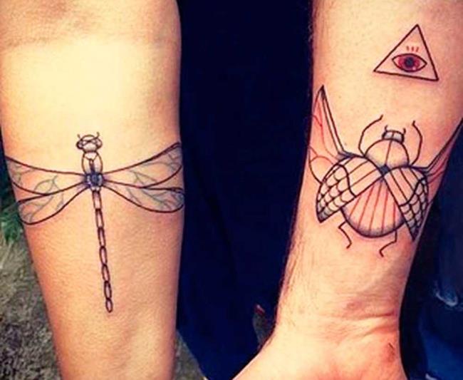 Tatouages ​​de couple: 200 belles photos et idées