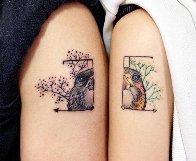 Couple tattoos: 200 beautiful photos and ideas