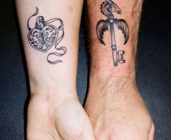 Tatouages ​​de couple: 200 belles photos et idées