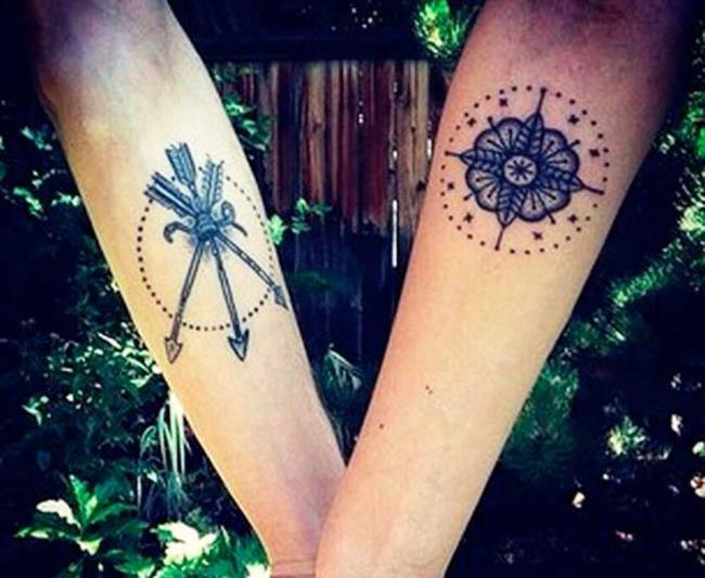 Paar Tattoos: 200 schöne Fotos und Ideen