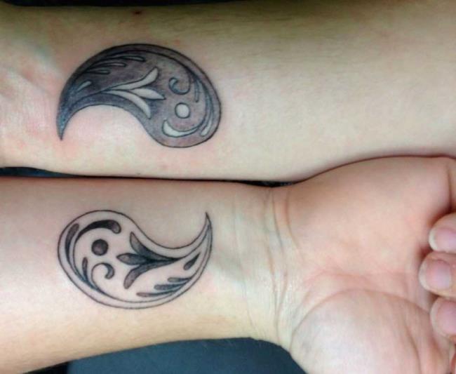 Tatouages ​​de couple: 200 belles photos et idées