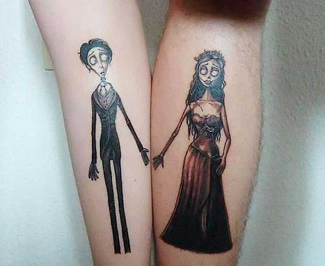 Tatouages ​​de couple: 200 belles photos et idées