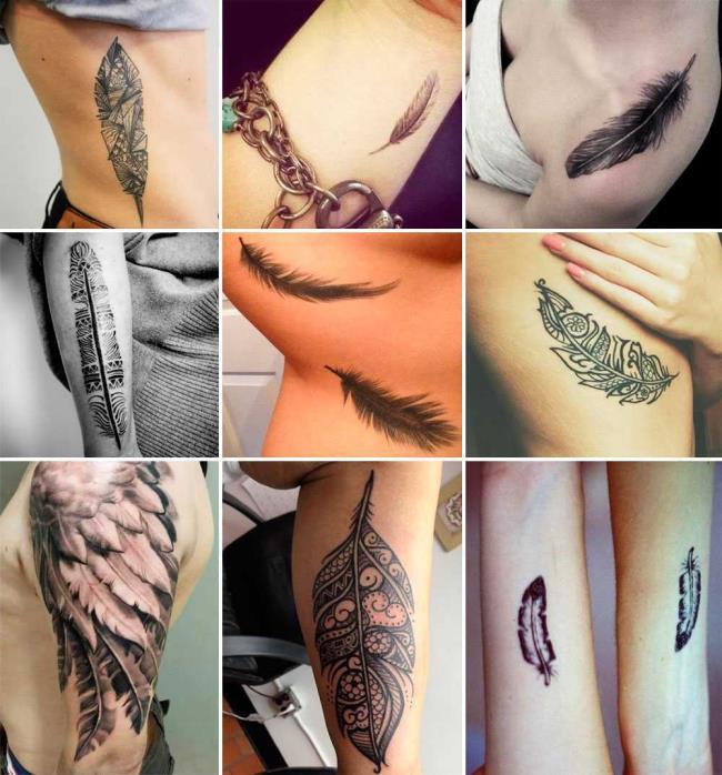 Tatouage de plumes: signification et 150 photos pour vous inspirer