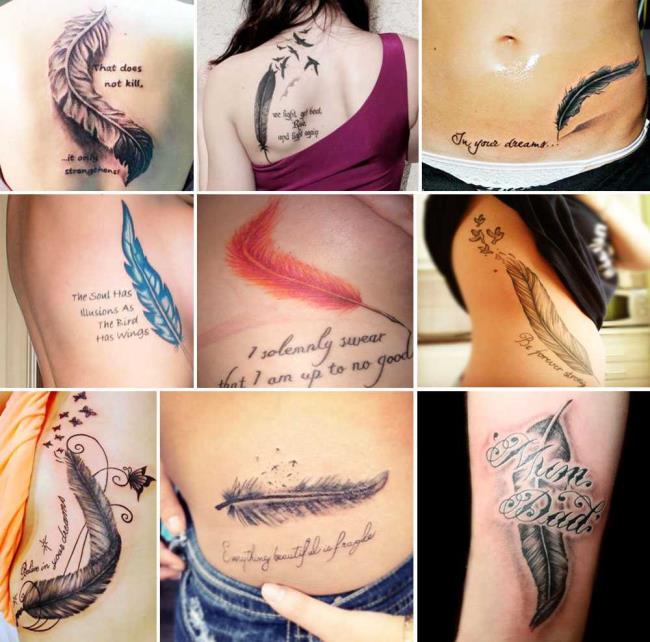 Feather tattoo: meaning and 150 photos to inspire you