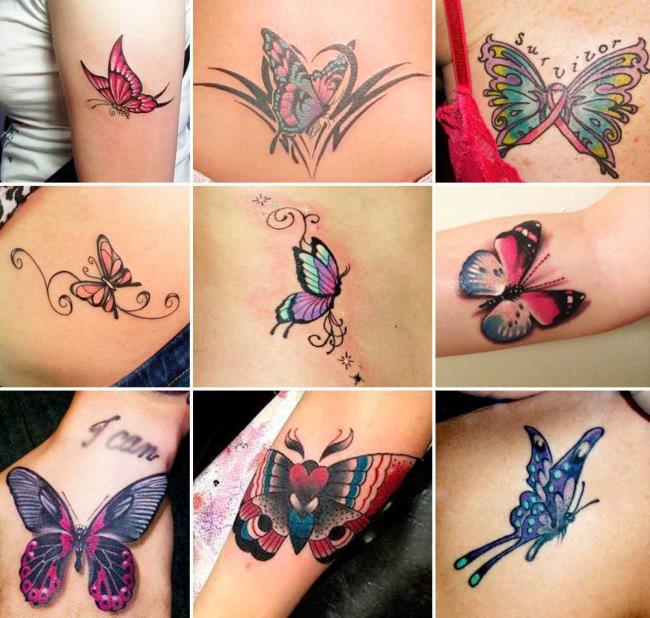 蝴蝶纹身：200张照片和鼓舞人心的创意！