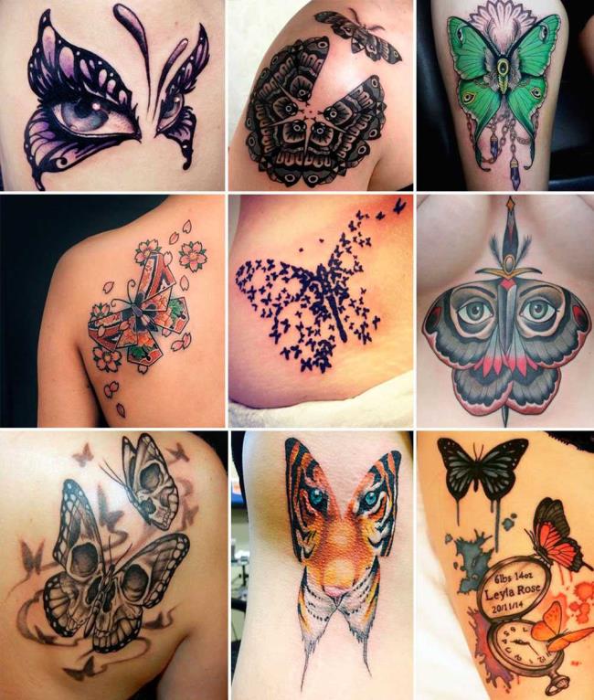 Tatouages ​​papillon: 200 PHOTOS et des idées inspirantes!