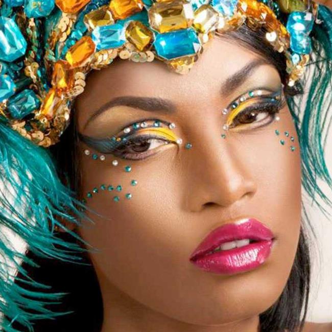 Karnaval makyajı: 100 güzel fotoğraf ve fikir