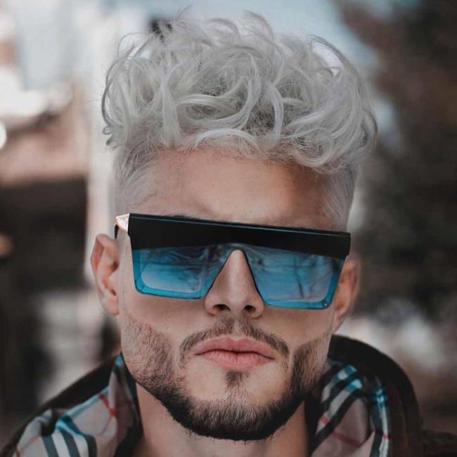 男性のための巻き毛のヘアカット：100の美しいトレンディなルックス