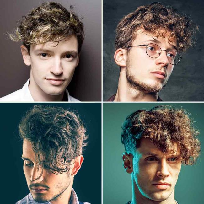 Erkekler için kıvırcık saç kesimi: 100 güzel modaya uygun görünüm