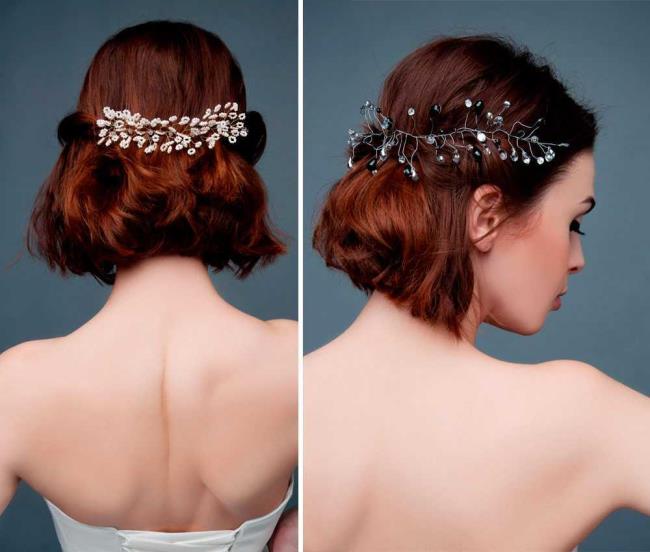 مدل موهای عروسی برای موهای کوتاه: عکسهای زیبا ترین!