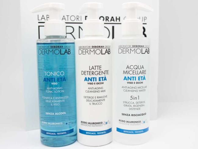 Dermolab Deborah Milano: face line with hyaluronic acid