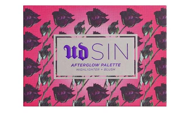 Palet Penyorot Urban Decay Sin Afterglow dengan pemerah pipi dan penyerlah!