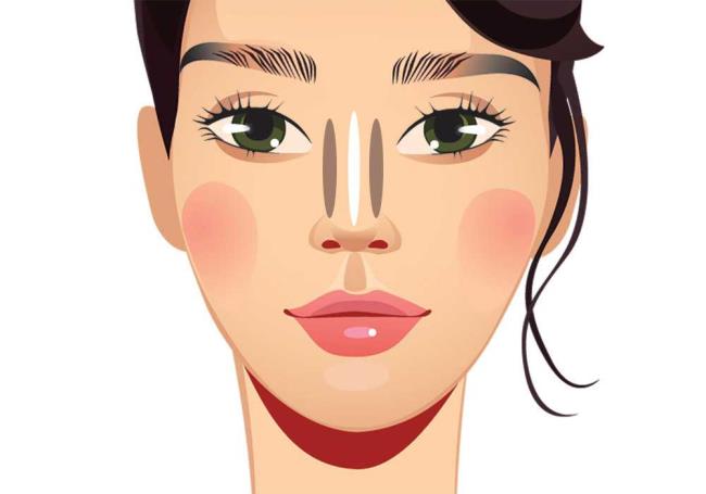 Nose make-up: corrective make-up for every shape