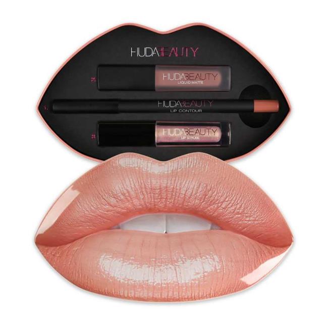 Huda Beauty Contour and Strobe Lip Set: kotak riasan bibir