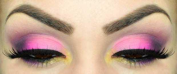 Colorful eye makeup: Photo tutorial