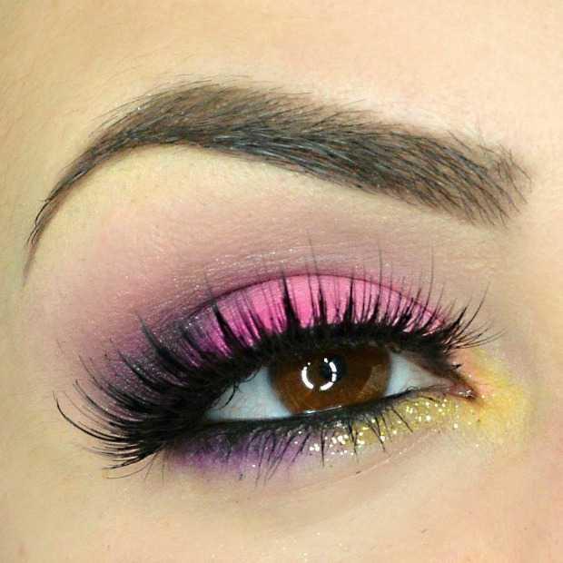 Colorful eye makeup: Photo tutorial