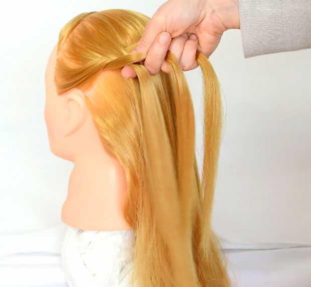 Tresse avec des arcs - coiffure originale!