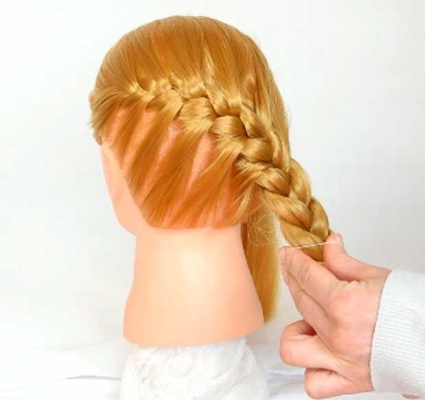 Braid with bows - original hairstyle!