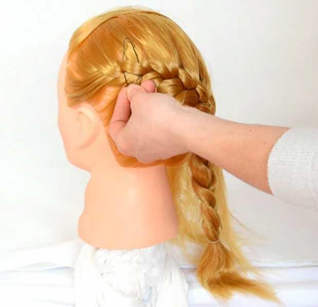 Braid with bows - original hairstyle!