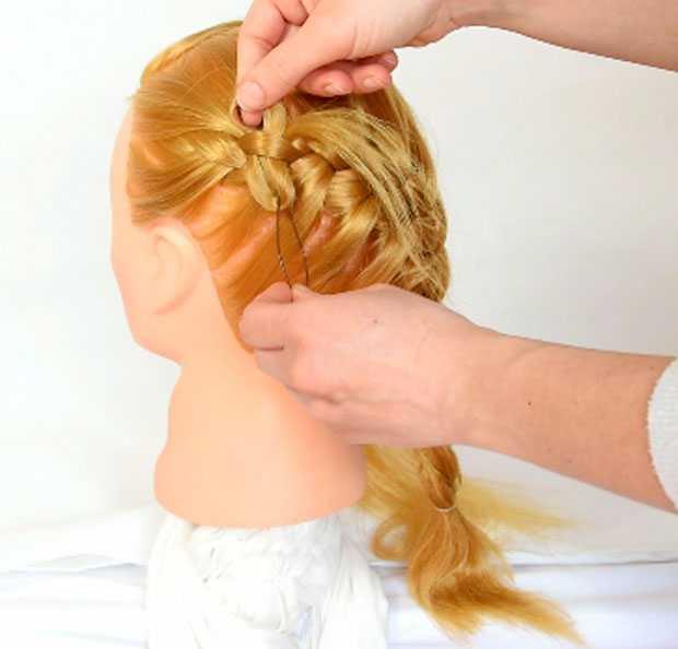 Braid with bows - original hairstyle!