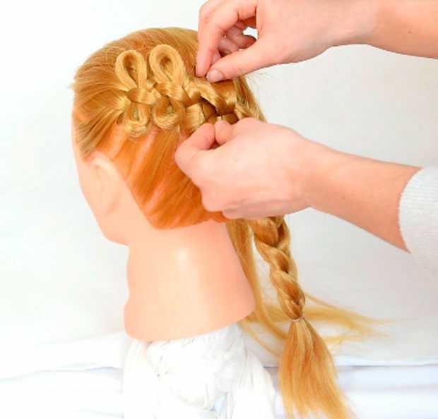 Trenza con lazos - ¡peinado original!