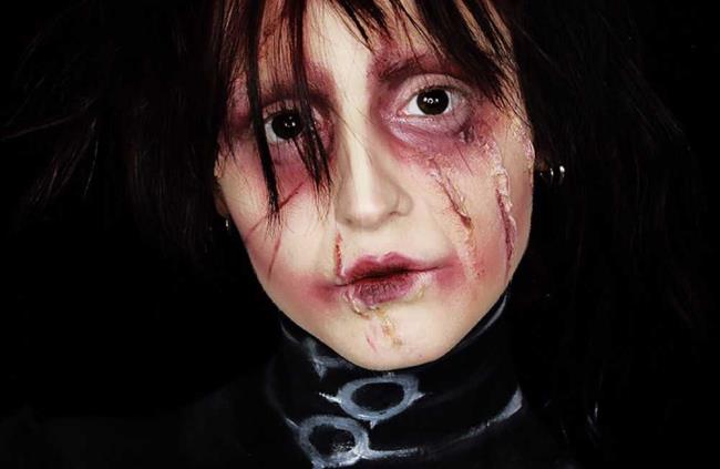 Edward Scissorhands Makeup für Halloween: Tutorial
