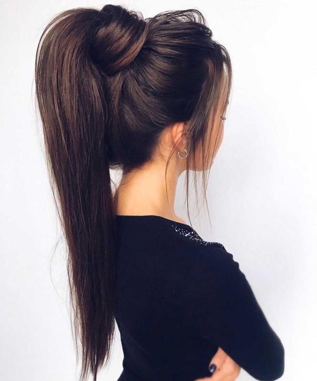 Ponytail: how to do it high and low, 100 pictures, ideas, tutorials