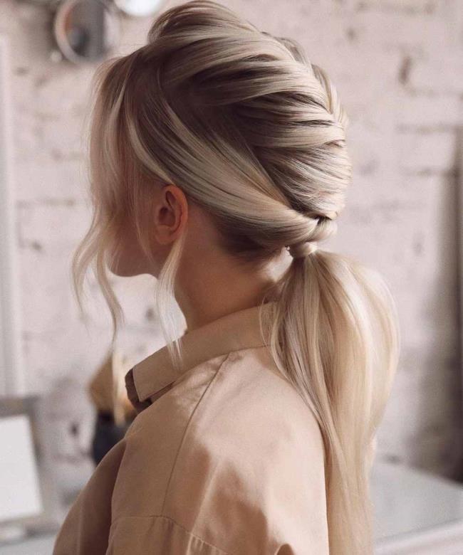 Ponytail: how to do it high and low, 100 pictures, ideas, tutorials