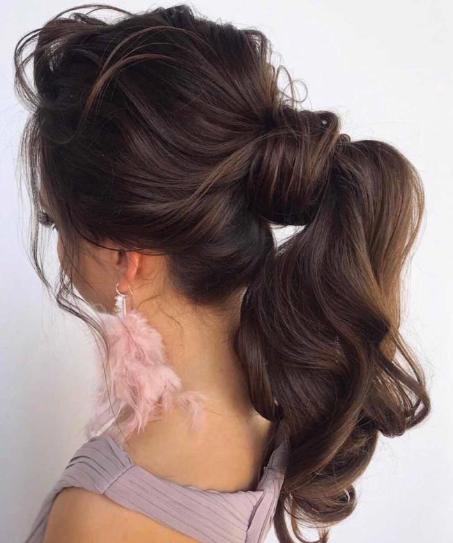 Ponytail: how to do it high and low, 100 pictures, ideas, tutorials