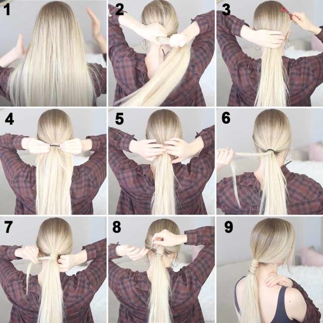 Ponytail: how to do it high and low, 100 pictures, ideas, tutorials