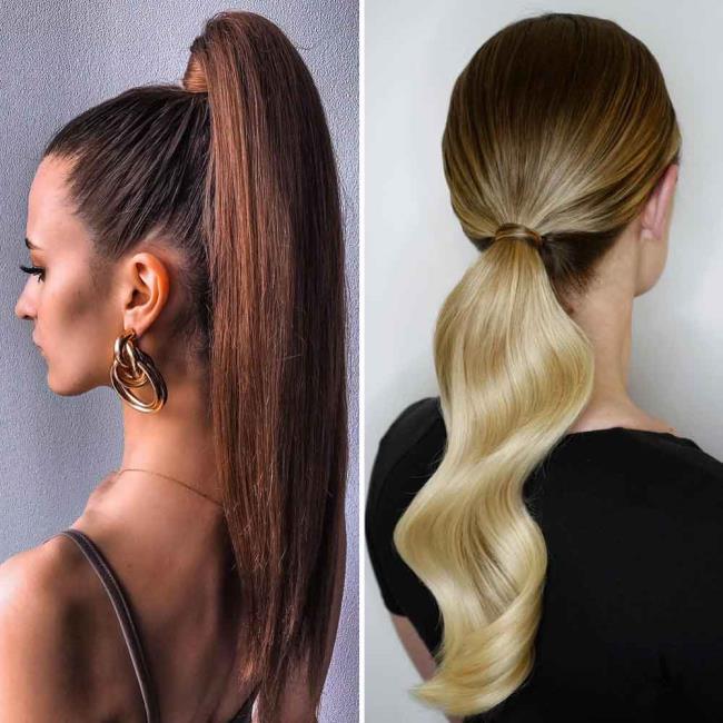 Ponytail: how to do it high and low, 100 pictures, ideas, tutorials