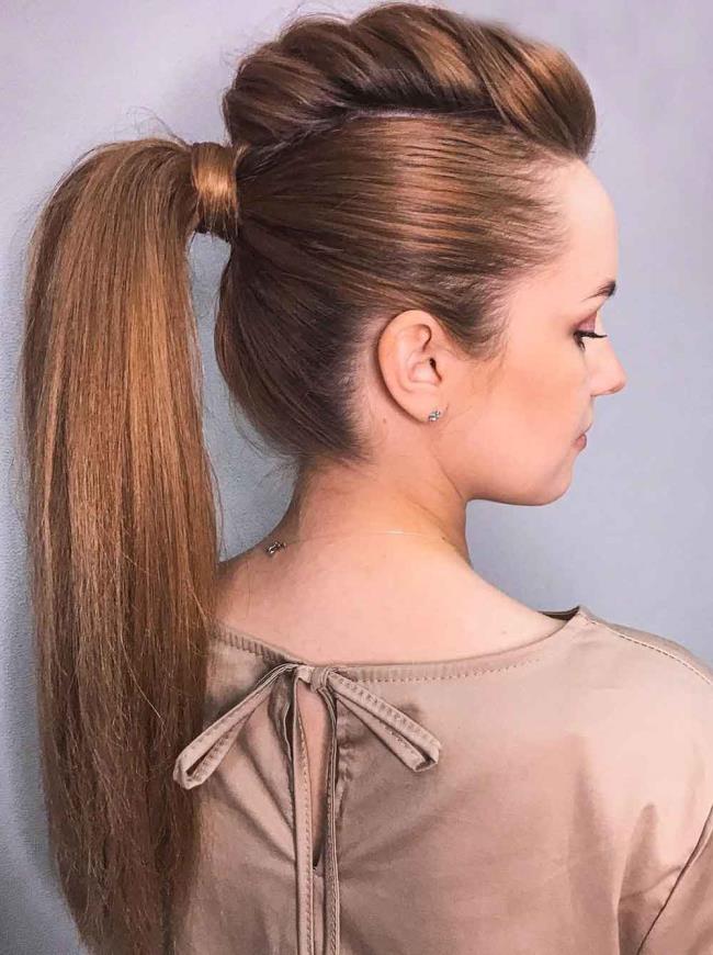 Ponytail: how to do it high and low, 100 pictures, ideas, tutorials