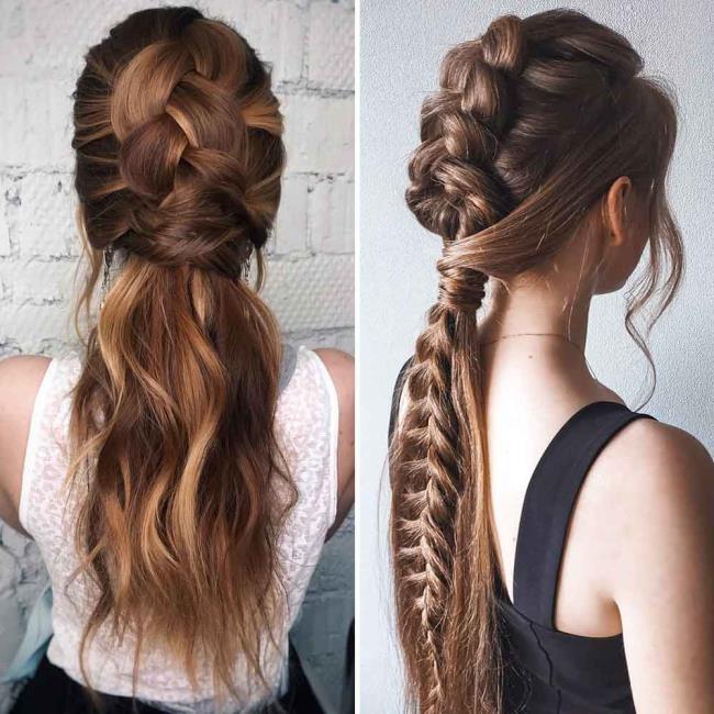 Ponytail: how to do it high and low, 100 pictures, ideas, tutorials