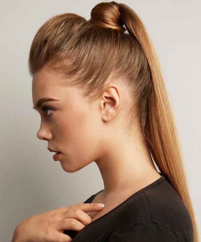 Ponytail: how to do it high and low, 100 pictures, ideas, tutorials