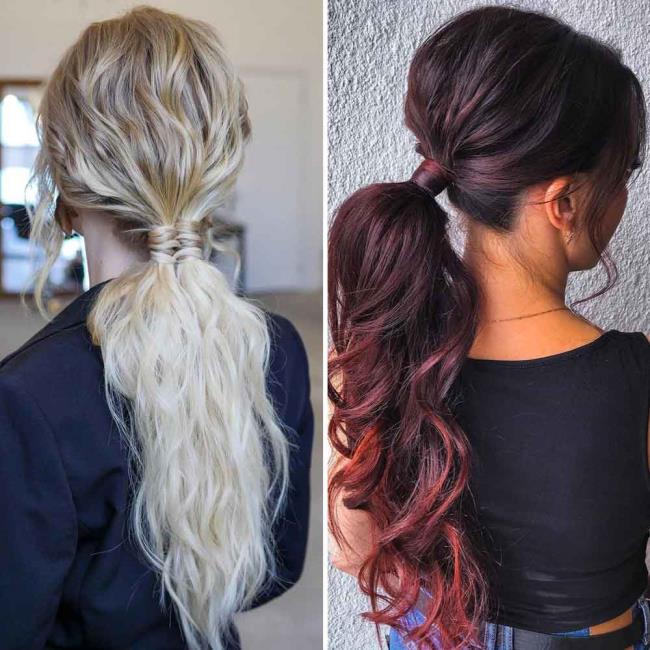 Ponytail: how to do it high and low, 100 pictures, ideas, tutorials