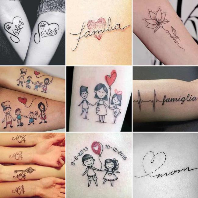 Family Tattoo: 200 gambar dan idea yang indah untuk memberi inspirasi kepada anda