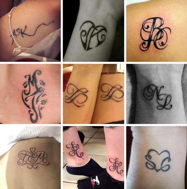 Tatouages ​​de lettres - 100 belles photos et idées