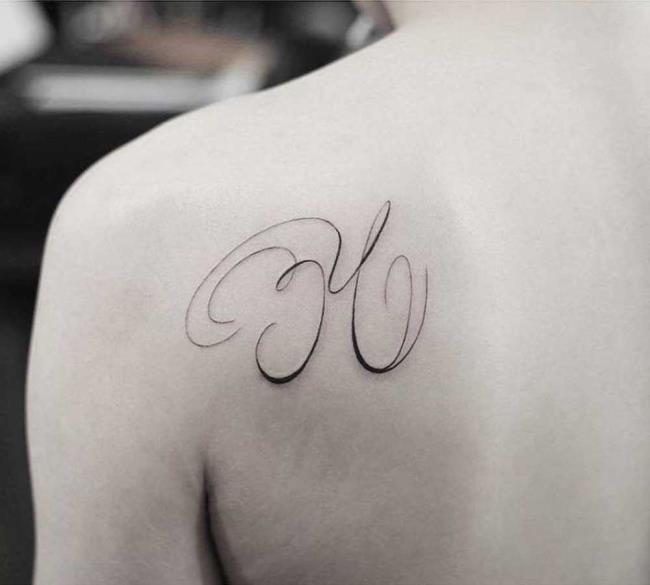 Tatouages ​​de lettres - 100 belles photos et idées