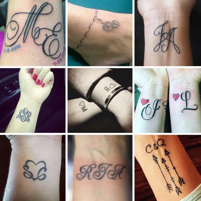 Tatouages ​​de lettres - 100 belles photos et idées