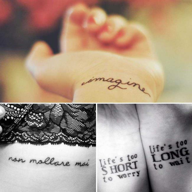 Lettering Tattoos: Beautiful photos and ideas