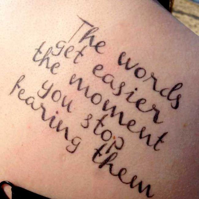 Lettering Tattoos: Beautiful photos and ideas