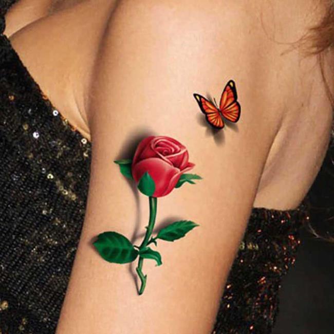 Rose tattoo: betekenis en 200 foto's om je te inspireren