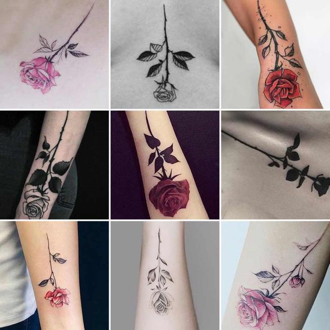 Rose tattoo: betekenis en 200 foto's om je te inspireren