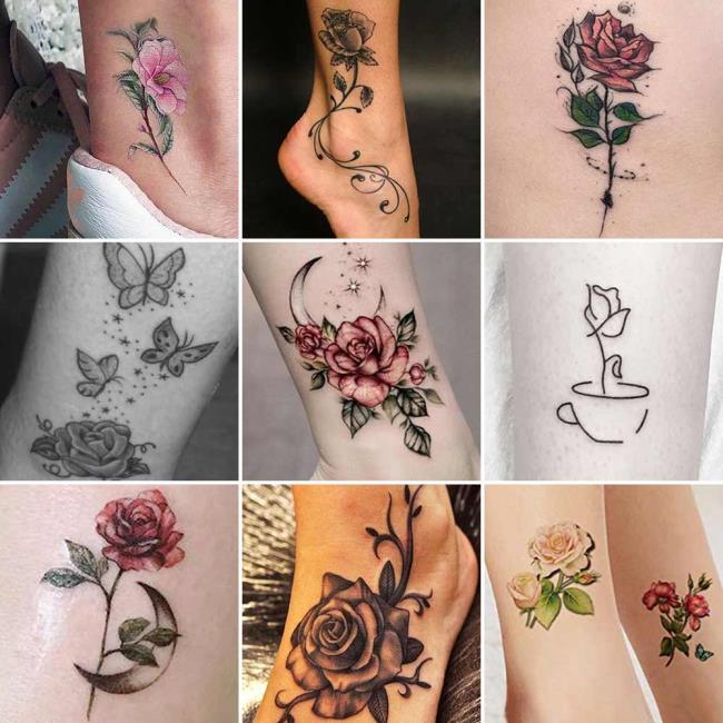 Rose tattoo: betekenis en 200 foto's om je te inspireren